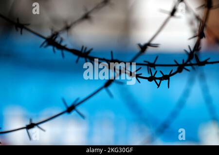 Das Tuol Sleng Genozid Museum (S-21 Sicherheitsgefängnis) befindet sich in einer ehemaligen High School. Phnom Penh. Kambodscha. Stockfoto