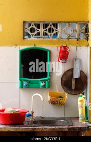 Eine vietnamesische Küche. Tan Chau. Vietnam. Stockfoto