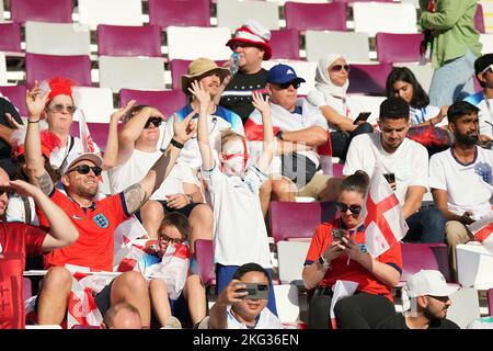 Doha, Katar. 21.. November 2022. 21. November 2022, Stade Bollaert-Delelis, Lens Agglo, QAT, Fußball-Weltmeisterschaft 2022, Gruppe B, England (GBR) gegen Iran (IRN), Bild: dpa/Alamy Live News Stockfoto