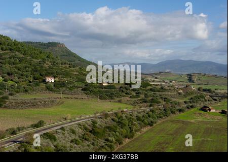 2021. november 30 - Europa; Italien, Sardinien, Castelsardo, Ebene von Nurra, Logudforo, nuraghe Paddaggiu Stockfoto