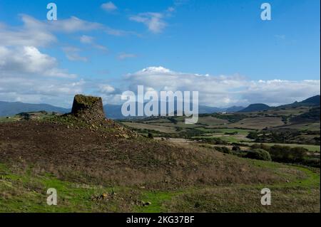 2021. november 30 - Europa; Italien, Sardinien, Sassari, Castelsardo, Ebene von Nurra, Logudforo, nuraghe Paddaggiu Stockfoto