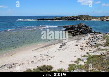 mable Cove und indischer Ozean auf der insel rottnest in australien Stockfoto