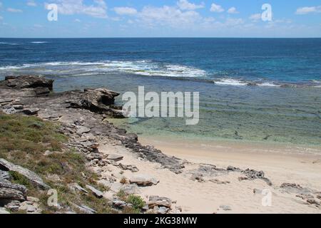 mable Cove und indischer Ozean auf der insel rottnest in australien Stockfoto