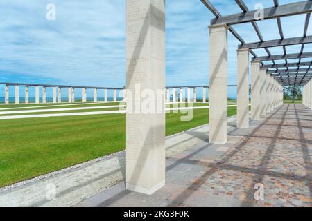 Das British Normandy Memorial in Ver-sur-Mer, Calvados in Nordfrankreich, wurde am 6. Juni 2021 eröffnet. Stockfoto