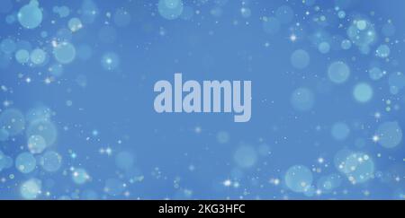 Abstrakter blauer Bokeh-Texturhintergrund. Stockfoto