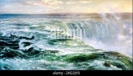 Louis Remy Mignot; Niagara; 1866; Öl auf Leinwand; Brooklyn Museum, New York City, USA. Stockfoto
