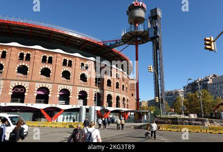 Arenas de Barcelona, Stierkampfarena wurde zum Einkaufszentrum Stockfoto