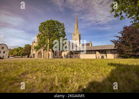 Norwich - 22 2022. Mai: Kathedrale von Norwich in Norfolk, England. Stockfoto