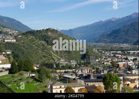 2021. oktober 14 - Europa, Italien, Lombardei, Sondrio, Valtellina, Sondrio Stockfoto