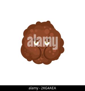 Fleischbällchen Übelkeit Emoji. Fleischbällchen krankes Gefühl isoliert Stock Vektor
