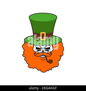 Kobold-Schädel. st. Patrick's Day irish Holiday Illustration Stock Vektor