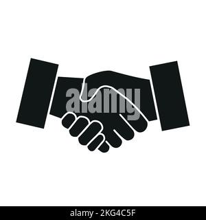 Glyphensymbol für Handshake. Einfache solide Stil für Web und App. Handshake, Geschäftspartnerschaft Handgestenkonzept. Vektorgrafik isoliert auf Weiß Stock Vektor