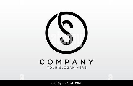 Anfangsbuchstabe S Logo mit Kreisform. Moderne einzigartige Creative S Logo Design Vektor-Vorlage. Stock Vektor