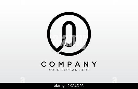 Anfangsbuchstabe O Logo mit Kreisform. Moderne einzigartige Creative O Logo Design Vektor-Vorlage. Stock Vektor