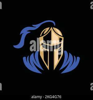 Helme Spartan Gaming-Logo-Vektordesign Stock Vektor