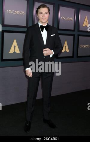Paul Dano bei der Ankunft für die Academy of Motion Picture Arts and Sciences 13. Governors Awards - Teil 2, Fairmont Century Plaza Hotel, Los Angeles, CA 19. November 2022. Foto: Priscilla Grant/Everett Collection Stockfoto