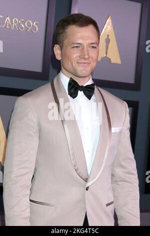 Taron Egerton bei der Ankunft für die Academy of Motion Picture Arts and Sciences 13. Governors Awards - Teil 2, Fairmont Century Plaza Hotel, Los Angeles, CA 19. November 2022. Foto: Priscilla Grant/Everett Collection Stockfoto