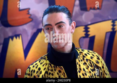 Rom, Italien. 21.. November 2022. Michele Bravi nimmt am 21. November 2022 in Rom, Italien, an der Fotozelle für „Strange World - UN Mondo Misterioso“ Teil. Kredit: dpa/Alamy Live Nachrichten Stockfoto