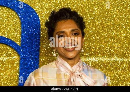 London, Großbritannien. 21. November 2022. Sindhu Vee (Mrs Phelps) nimmt an der britischen Gala-Vorführung von Roald Dahls ‘Matilda: The Musical’ im Curzon Mayfair Teil. Kredit: Stephen Chung / Alamy Live Nachrichten Stockfoto