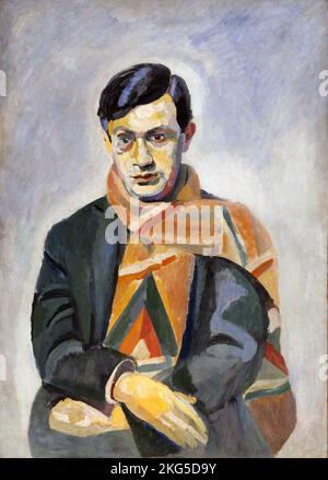 Tristan Tzara (1896 - 1963) Rumänischer und französischer avantgardistischer Dichter, Essayist und Darsteller. Gemälde von Tzara, 1923, von Robert Delaunay Stockfoto