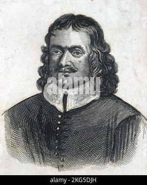 John Bunyan (1628 – 1688) englischer Schriftsteller und Puritaner Prediger, Autor der christlichen Allegorie der Fortschritt des Pilgers, Stockfoto