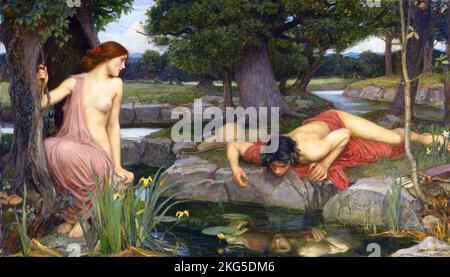 Echo und Narziss, 1903, Gemälde von John William Waterhouse Stockfoto