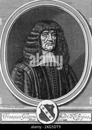 Francis Glisson (1597 – 1677) britischer Arzt, Anatom und Autor zu medizinischen Themen. Stockfoto