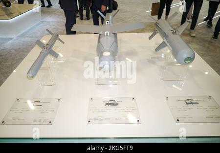 Roketsan Smart Micro Munitions Family MAM-C Mam-L Mam-T wurde für unbemannte Luftfahrzeuge [UAS] und leichte Angriffsflugzeuge entwickelt. Stockfoto