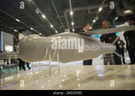 Roketsan Smart Micro Munitions Family MAM-C Mam-L Mam-T wurde für unbemannte Luftfahrzeuge [UAS] und leichte Angriffsflugzeuge entwickelt. Stockfoto