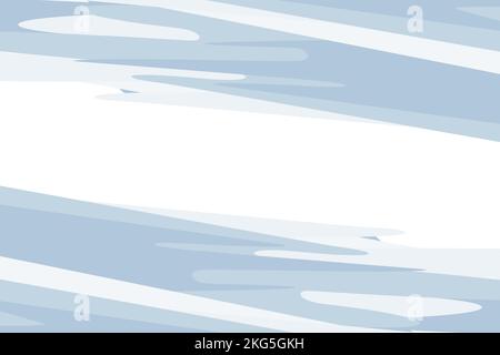 Monochromer rechteckiger Rahmen aus Pinselstrichen mit Kopieplatz in der Mitte in trendigem Hellblau. Geeignet für Banner, Wallpaper, Web, Poster, Karten oder Einladungen, Begrüßung, Preisschild, Etikett. Vektor. EPS Stock Vektor