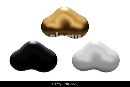 Darstellung der minimalen isolierten 3D-Darstellungswolke. Stockfoto