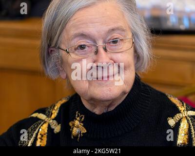 Lady Brenda Hale auf dem Cambridge Literary Festival in der Cambridge Union Stockfoto