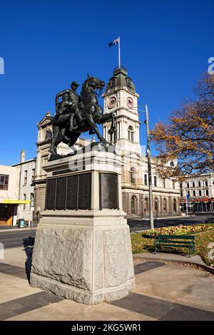Ballarat Australia / Boer war Monument zu Ehren der australischen Soldaten, die in Südafrika gedient haben 1899-1902. Stockfoto