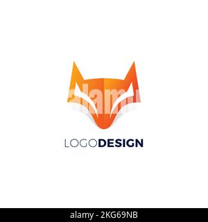 Modernes Design Mit Fox Head Logo. Fox-Symbol Stock Vektor