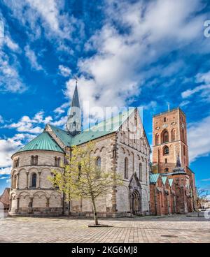 Kathedrale in der mittelalterlichen Stadt Ribe, Dänemark Stockfoto