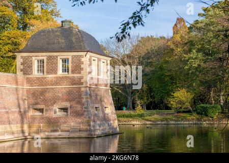 Das historische Wahrzeichen von Ahaus: Schloss Ahaus. Europäische und deutsche Architektur. Ahaus in Deutschland Stockfoto