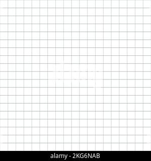 Quadratische Notizbücher mit nahtlosem Muster. Graue Gitterstruktur. Schulbuch für Mathematik. Rasterpapier. Vektorgrafik auf weißem Hintergrund Stock Vektor