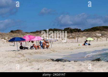 Levante Beach, Formentera, Balearen, Spanien Stockfoto