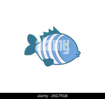 Cartoon-Fische. Vektorgrafik Clip Art Illustration. Tropische Fische. Stock Vektor