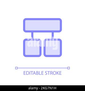 Blockdiagramm Pixel Perfect glassmorphism ui-Symbol Stock Vektor