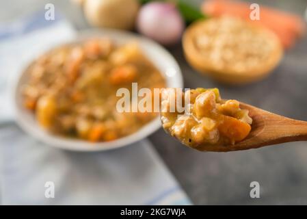 Sojabohnen mit Fettkorn-Struktur aus nächster Nähe Stockfoto