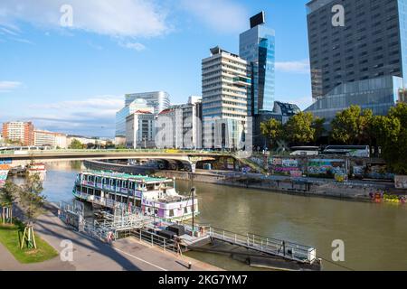 Donaukanal in Wien, Österreich Europa EU Stockfoto