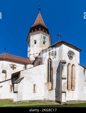 Die Ritter waren verantwortlich für den griechischen Kreuzplan der Prejmer-Kirche, der einzigen ihrer Art in Siebenbürgen, aber in ein paar Churchen gefunden Stockfoto