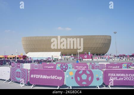 Lusail, Katar. 22.. November 2022. Lusail, Katar. 22.. November 2022. Lusail Stadium Fußball/Fußball: FIFA Fußball-Weltmeisterschaft Katar 2022 Gruppe-C-Spiel zwischen Argentinien 1-2 Saudi-Arabien im Lusail Stadium in Lusail, Katar . Quelle: Naoki Morita/AFLO SPORT/Alamy Live News Quelle: Aflo Co. Ltd./Alamy Live News Stockfoto
