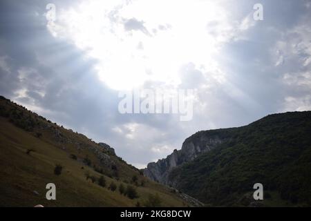 Berglandschaft in Cheile Turzii, Cluj County, Rumänien Stockfoto
