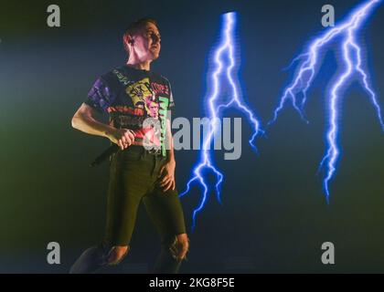 Prusikin von Little Big, einer russischen Rave-Band, tritt live am Veranstaltungsort Progressja in Warschau auf. Kredit: ASWphoto/Alamy Live Nachrichten Stockfoto