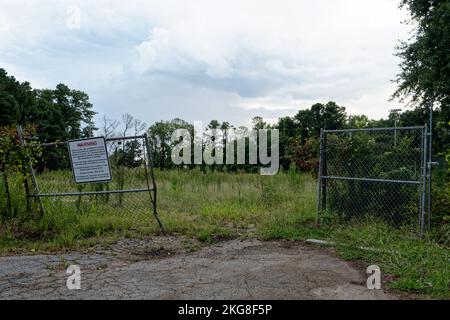 Ungenutzte Gateways in der alten Stockbridge Schule Stockfoto