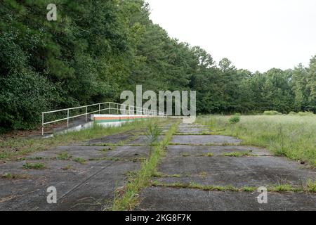 Die Abondoned Stockbridge Laufbahn Stockfoto