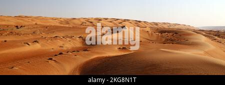 Wunderschöne Dünen von Wahiba Sands, Oman Stockfoto