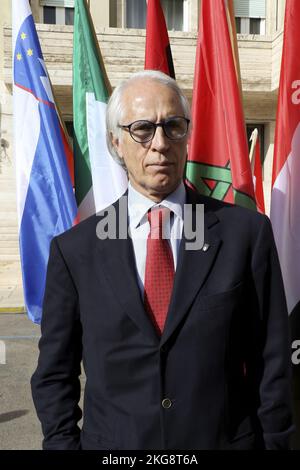 Porträt von Giovanni Malago, dem derzeitigen Präsidenten des italienischen CONI. Taranto, Apulien, Italien Stockfoto